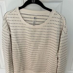 Cream and Black Polka Dot Sweater - new without tags